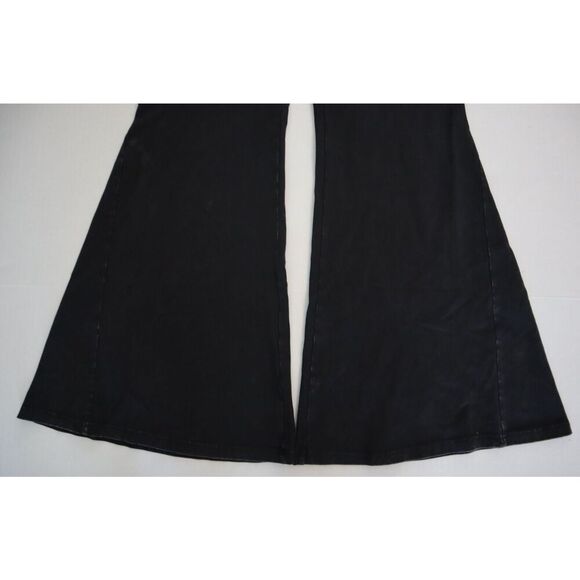 Offline Aerie Women's Sz S Black Wash OG Foldover Super Flare High-Rise Leggings - Picture 4 of 8